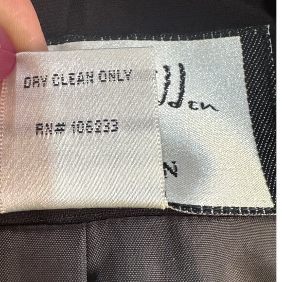 Mary McFadden Collection Vintage Brown Belted One Button Trench Coat Women 10 - Picture 9 of 9